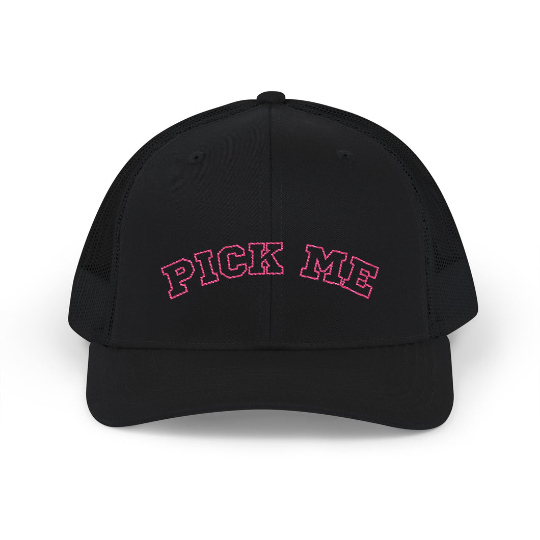 PICK ME Embroidered Snapback Trucker Cap - Fun Gift for Outdoor Lovers, Trendy Accessory for Festivals, Casual Wear, Summer Fashion, Ideal for [...]